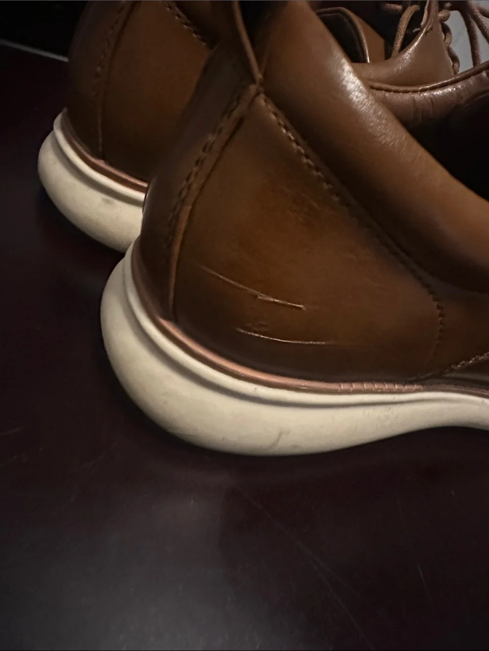 Janson Men’s Brown Leather Derby with Contrasting Cream Sole